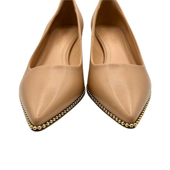 Coach Women's‎ Beige Leather Willa Block Heel Pumps Size 6 - Picture 5 of 15